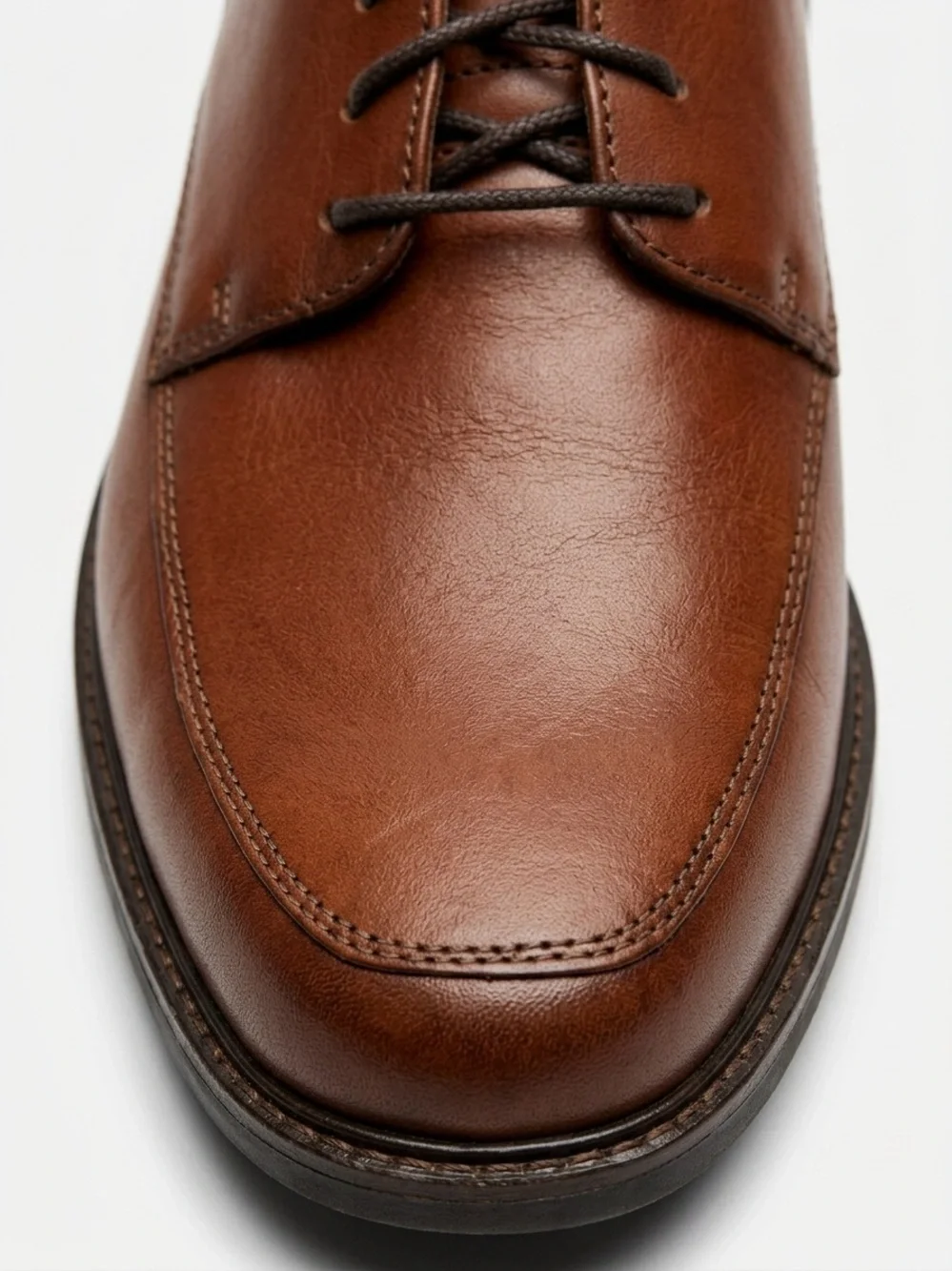 ECCO Seattle Men's Apron Toe Leather Oxford Shoes Brown Size 10 Excellent